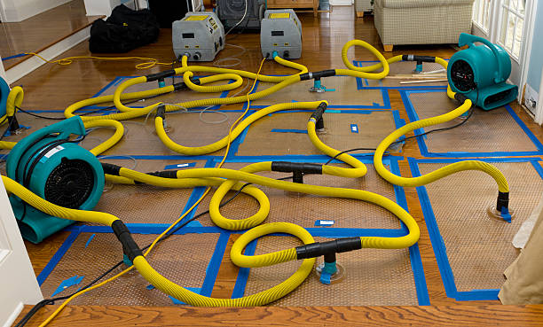 Professional Flood Damage Restoration technician working in Auburn, NH